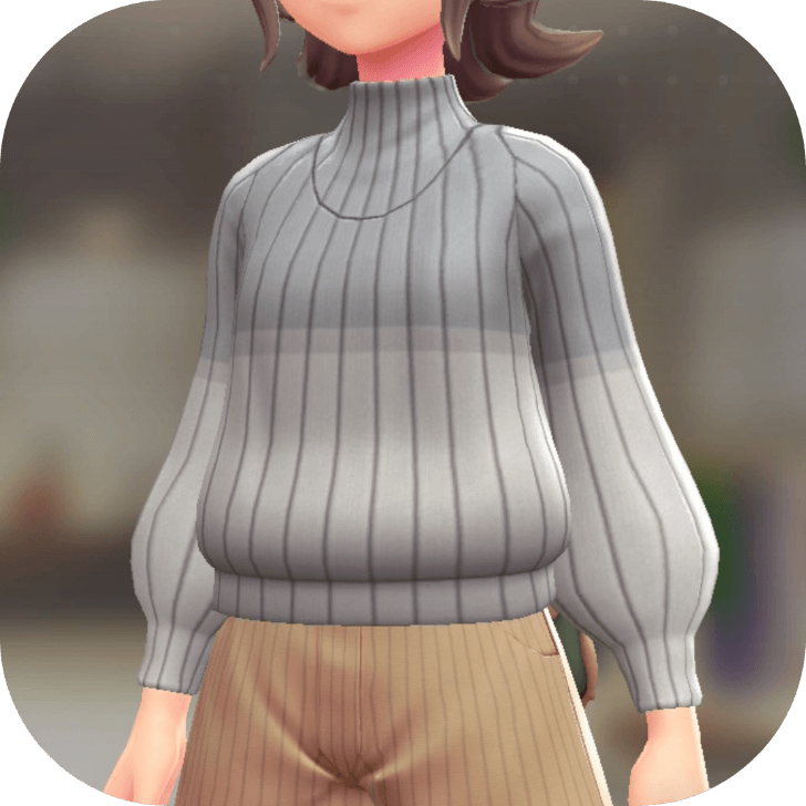 Pokemon Z-A - Two-Tone Turtleneck Sweater Gray / White F