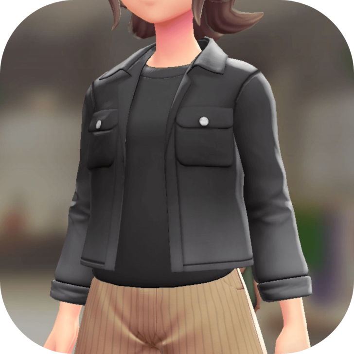 Pokemon Z-A - Shacket and T-Shirt Set Black Denim | Black F