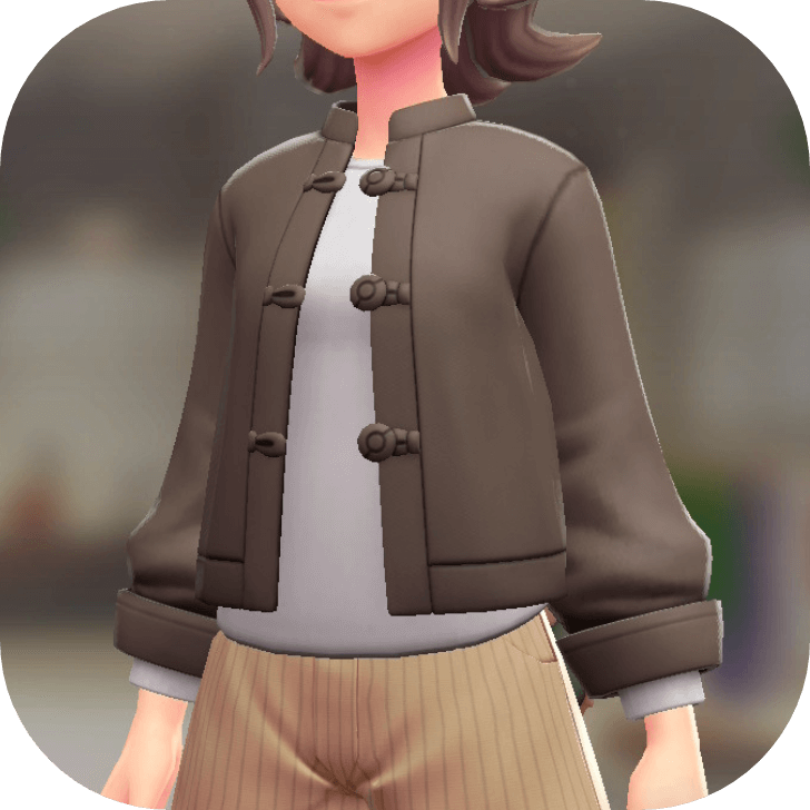 Pokemon Z-A - Frog-Button Jacket Set Brown | White F