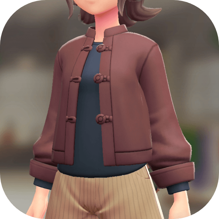 Pokemon Z-A - Frog-Button Jacket Set Maroon | Navy F