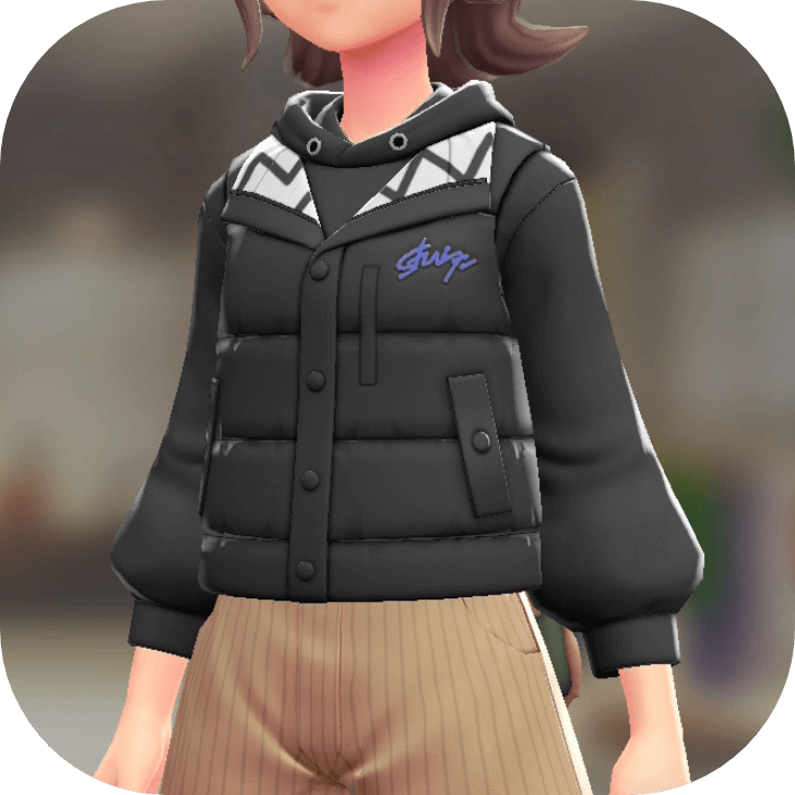 Pokemon Z-A - Puffer Vest and Hoodie Set Vivid Black | Vivid Black F