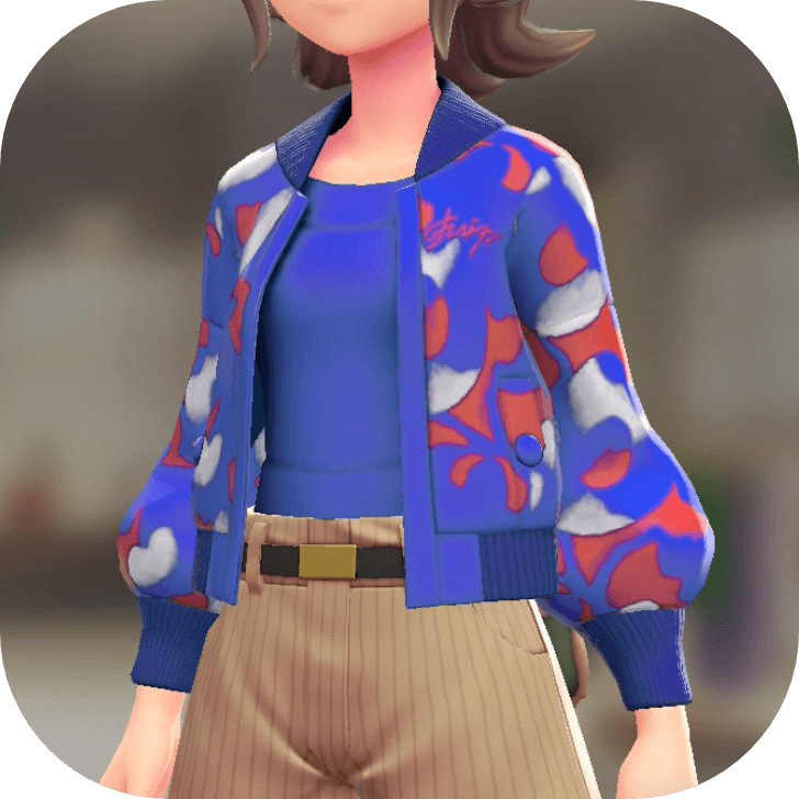 Pokemon Z-A - Blouson and Off-Shoulder Set Blue Spray | Vivid Blue F