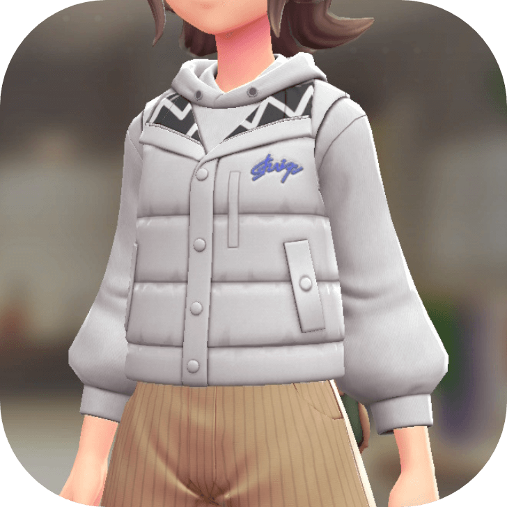 Pokemon Z-A - Puffer Vest and Hoodie Set Vivid White | Vivid White F