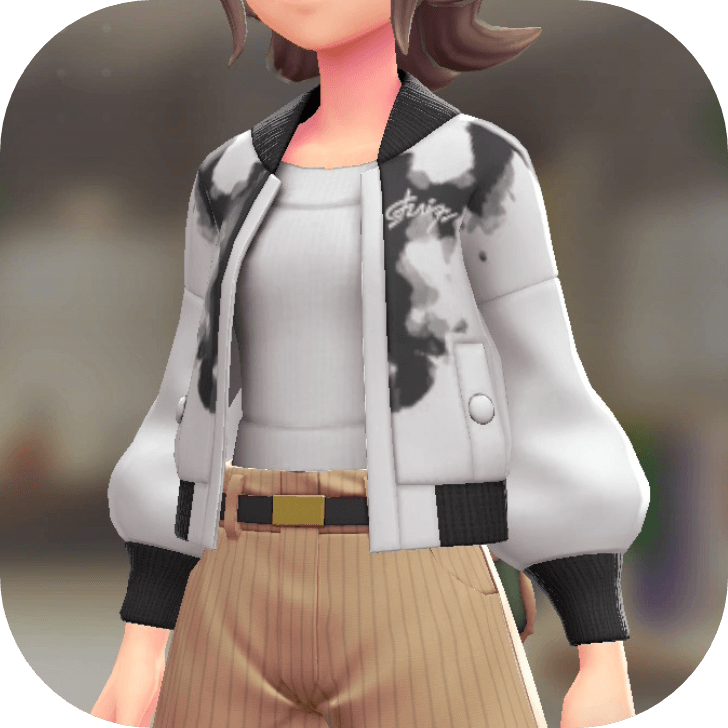 Pokemon Z-A - Blouson and Off-Shoulder Set Black Ink | Vivid White F