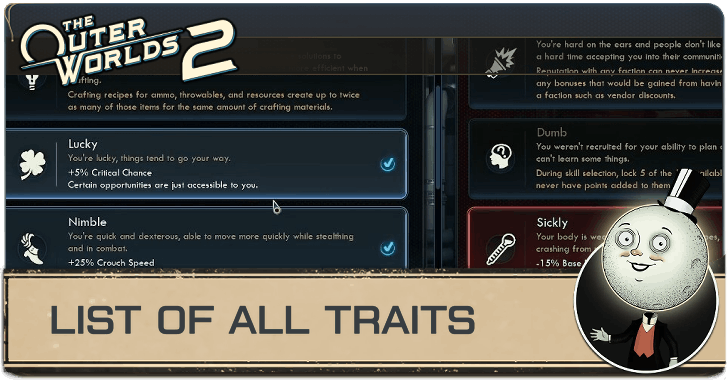 Outer Worlds 2 - List of All Traits