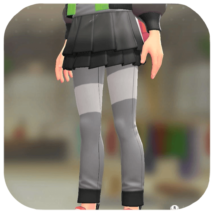 Pokemon ZA - Skirt and Leggings Set Black | Light Gray
