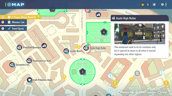 Sushi High Roller Map Location