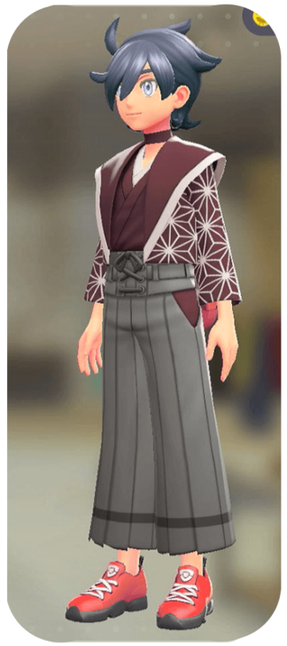 Pokemon Z-A - Kimono Overalls Set Crimson Asanoha | Tin M