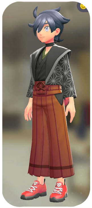 Pokemon Z-A - Kimono Overalls Set Midnight Asanoha | Clay M