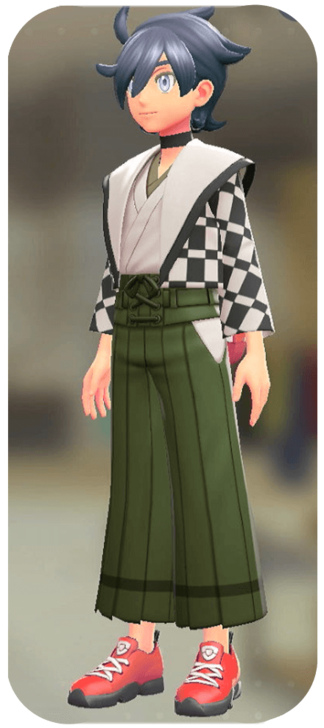 Pokemon Z-A - Kimono Overalls Set Alabaster Ichimatsu | Fern M