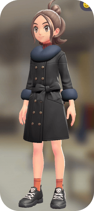 Pokemon Z-A - Fur Coat and Turtleneck Set Black | Red F