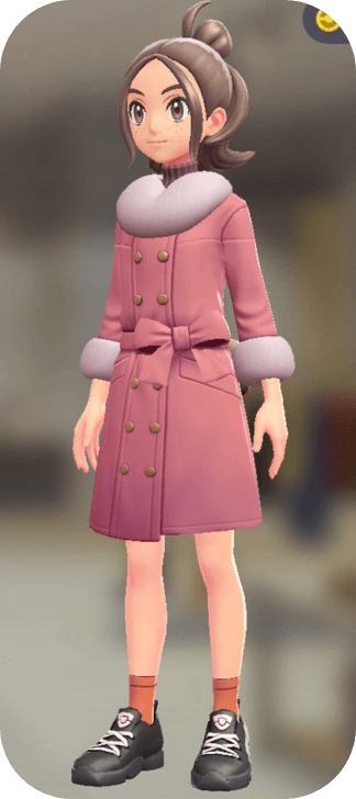 Pokemon Z-A - Fur Coat and Turtleneck Set Pink | Old Rose F