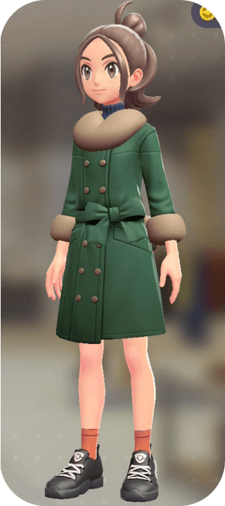 Pokemon Z-A - Fur Coat and Turtleneck Set Green | Blue F