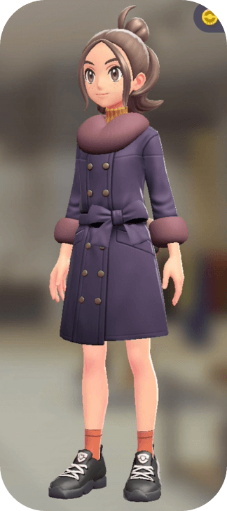 Pokemon Z-A - Fur Coat and Turtleneck Set Purple | Yellow F