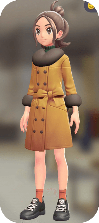 Pokemon Z-A - Fur Coat and Turtleneck Set Yellow | Green F