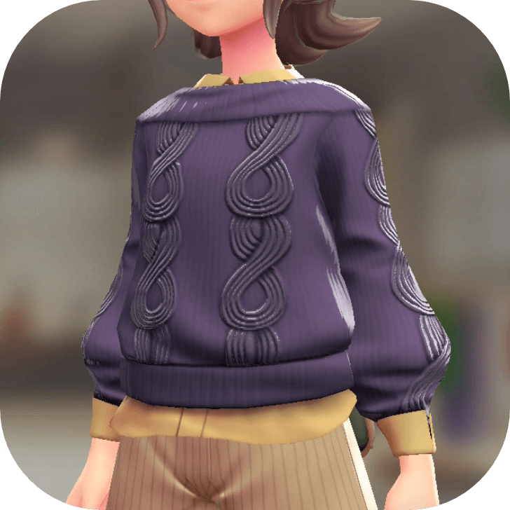 Pokemon Z-A - Sweater and Shirt Set Purple | Cream F