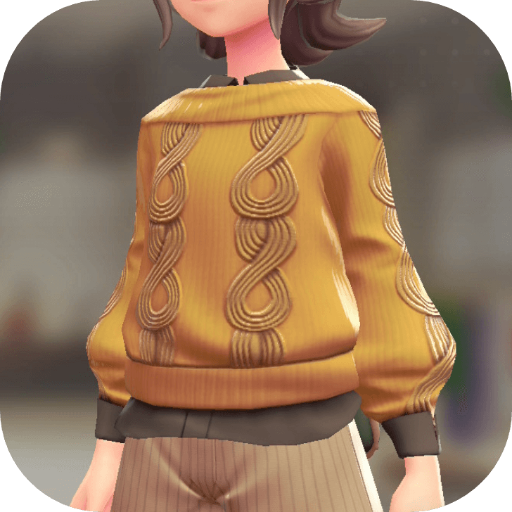 Pokemon Z-A - Sweater and Shirt Set Yellow | Dark Brown F