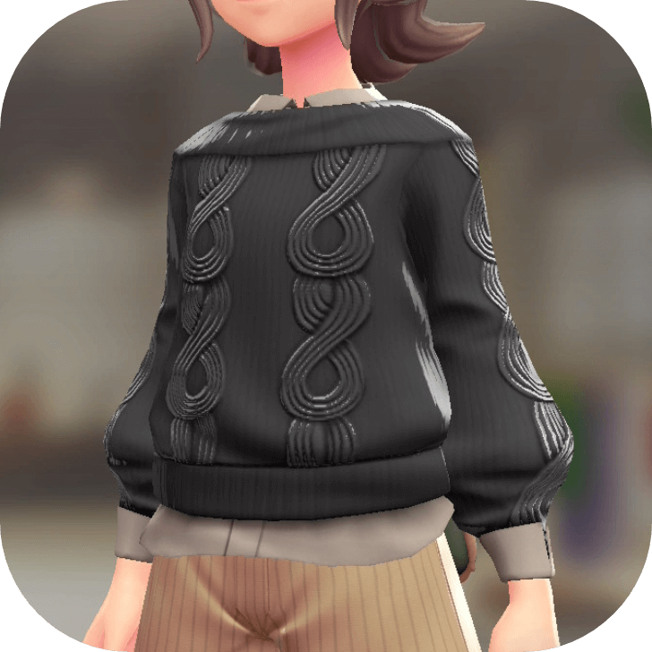 Pokemon Z-A - Sweater and Shirt Set Black | Beige F