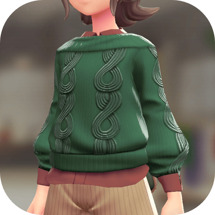 Pokemon Z-A - Sweater and Shirt Set Green | Maroon F
