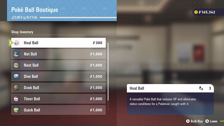 Poke Ball Boutique Shop Inventory