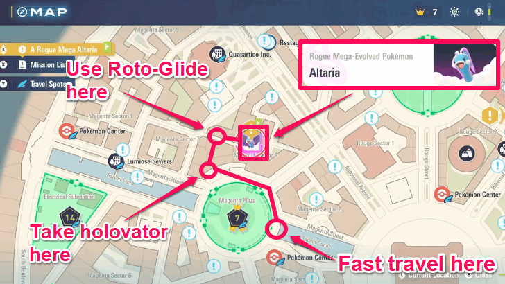 Rogue Mega Altaria Location