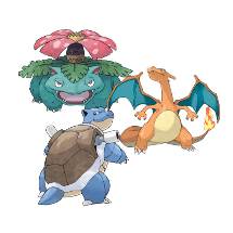 Kanto Starters Final Evolution