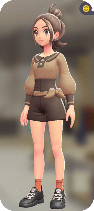 Pokemon Z-A - Belted Romper Set Retro Brown | Tan F