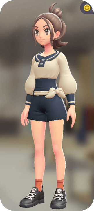 Pokemon Z-A - Belted Romper Set Retro Blue | Ivory F