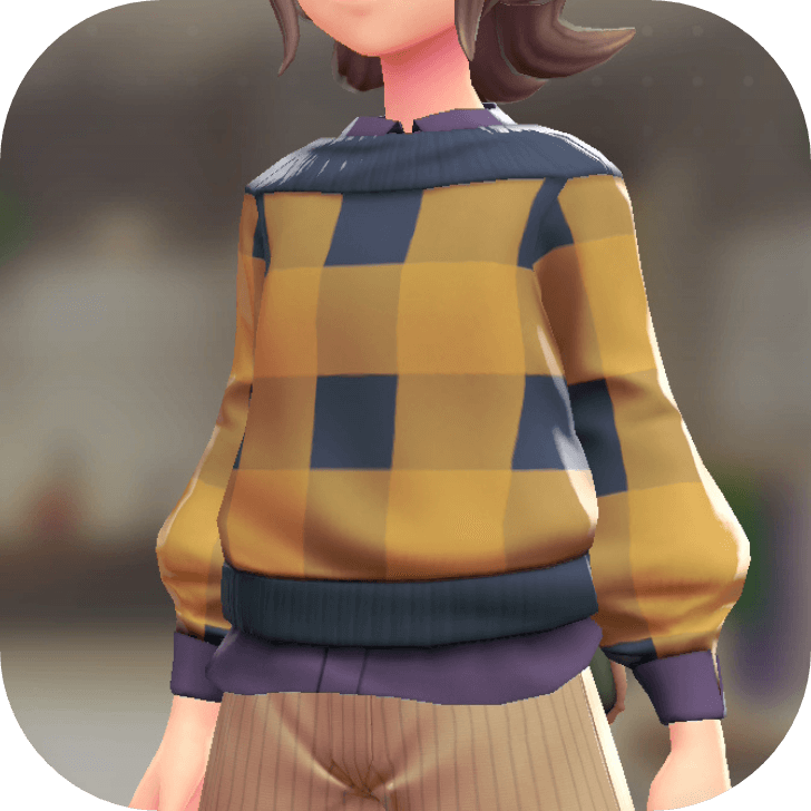 Pokemon Z-A - Sweater and Shirt Set Yellow Plaid | Purple F