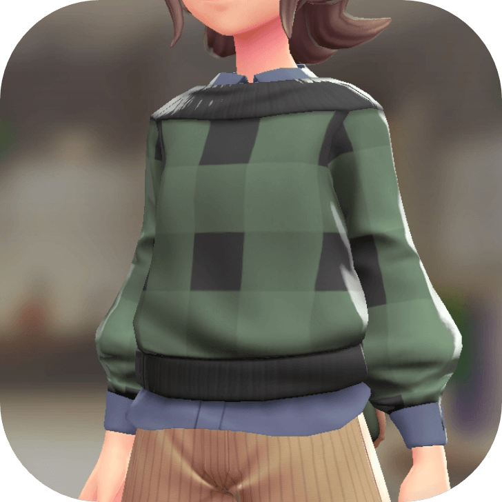 Pokemon Z-A - Sweater and Shirt Set Green Plaid | Blue-Gray F