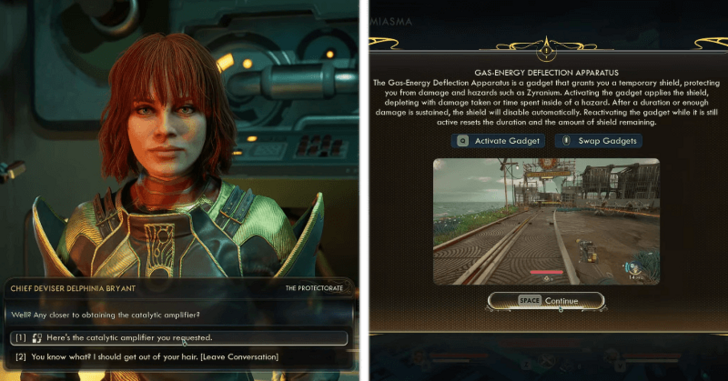 Delphinia Gives the Gas Energy Deflection Apparatus Gadget