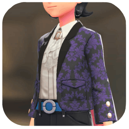 Pokemon Z-A - Blazer and Blouse Set Purple Damask | All-White M