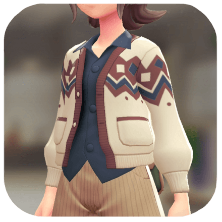Pokemon Z-A - Cardigan and Shirt Set Scatterdust Ivory | Navy F