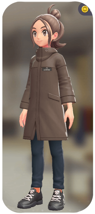 Pokemon Z-A - Mod Coat and Pants Set Dark Brown | Navy F