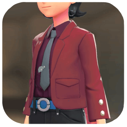 Pokemon Z-A - Blazer and Shirt Set Red | Wine Red M