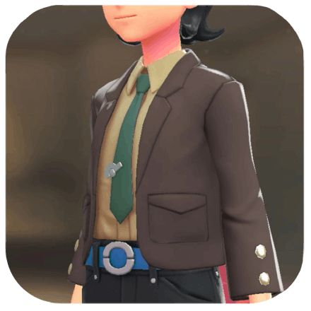 Pokemon Z-A - Blazer and Shirt Set Dark Brown | Beige M