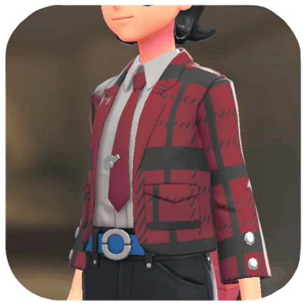 Pokemon Z-A - Blazer and Shirt Set BRAVELY Red | Light Gray M