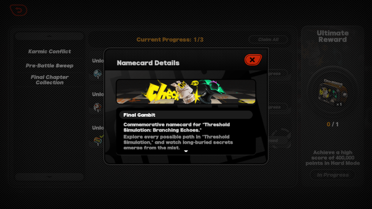 Final Gambit Namecard