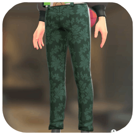 Pokemon ZA - Chino Pants Set Green Damask | White