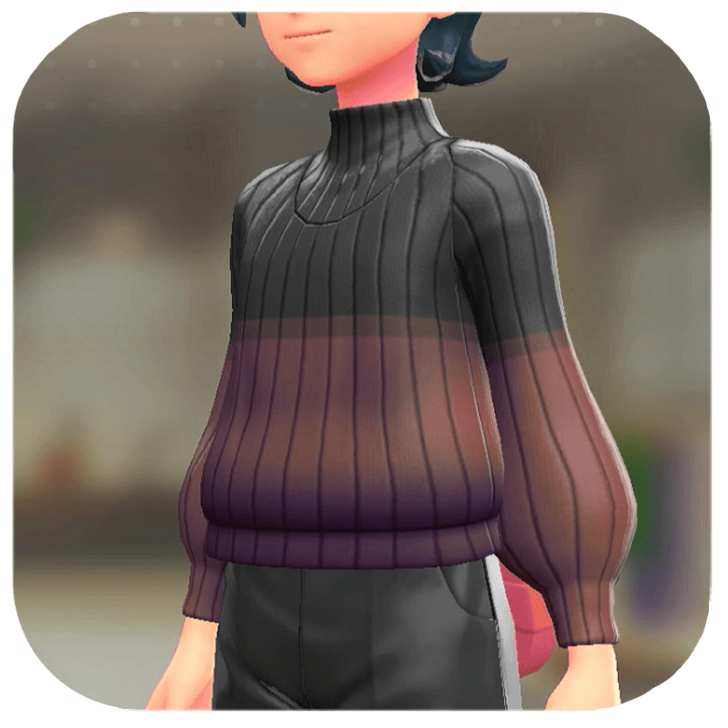 Pokemon Z-A - Two-Tone Turtleneck Sweater Black / Red M