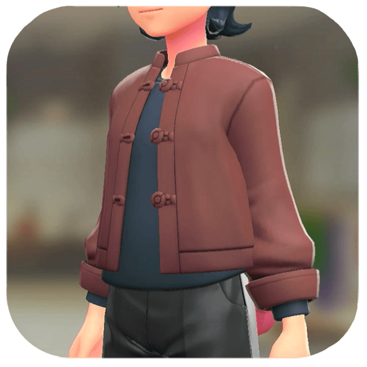 Pokemon Z-A - Frog-Button Jacket Set Maroon | Navy M