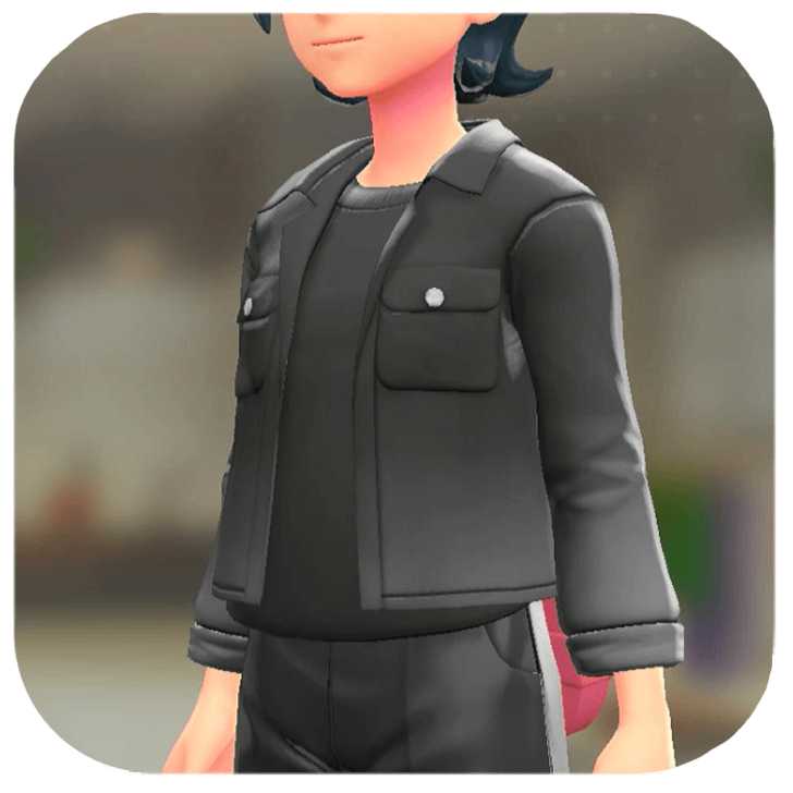 Pokemon Z-A - Shacket and T-Shirt Set Black Denim | Black M