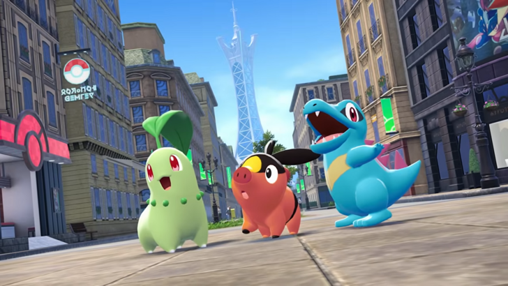 Pokémon Legends: Z-A starters Chikorita, Tepig, and Totodile