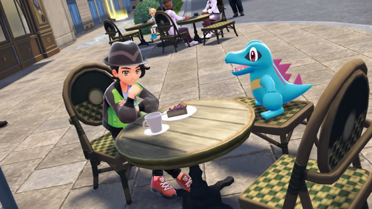 Pokémon Legends: Z-A main protagonist tea time with Totodile