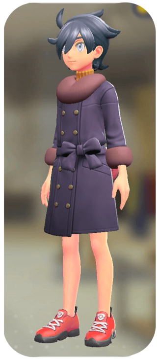 Pokemon Z-A - Fur Coat and Turtleneck Set Purple | Yellow M