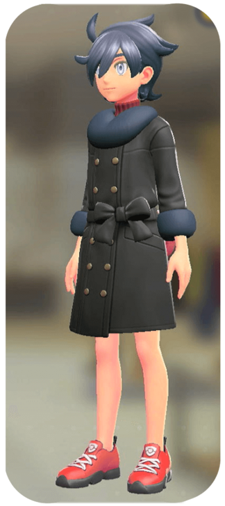 Pokemon Z-A - Fur Coat and Turtleneck Set Black | Red M