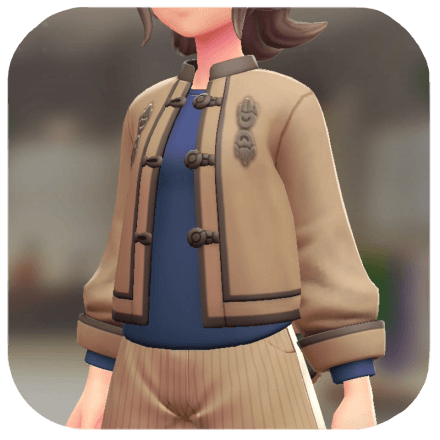 Pokemon Z-A - Frog-Button Jacket Set Traditional Beige | Blue F