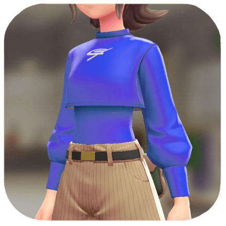 Pokemon Z-A - Crop Top Set Vivid Blue | Blue F