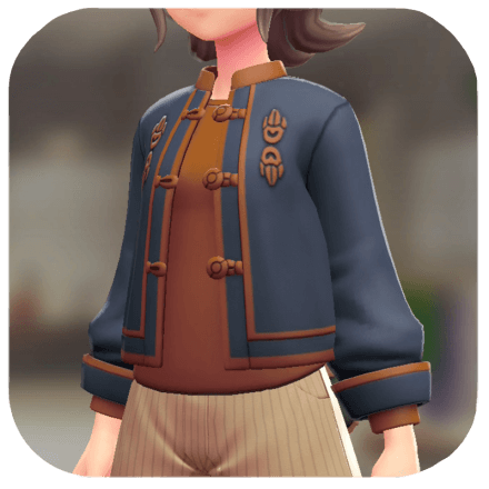 Pokemon Z-A - Frog-Button Jacket Set Traditional Blue | Brown F