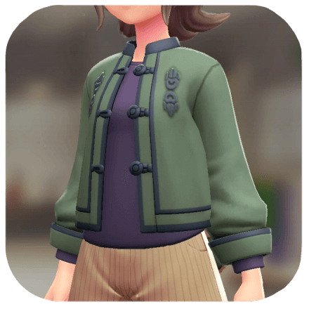 Pokemon Z-A - Frog-Button Jacket Set Traditional Green | Purple F